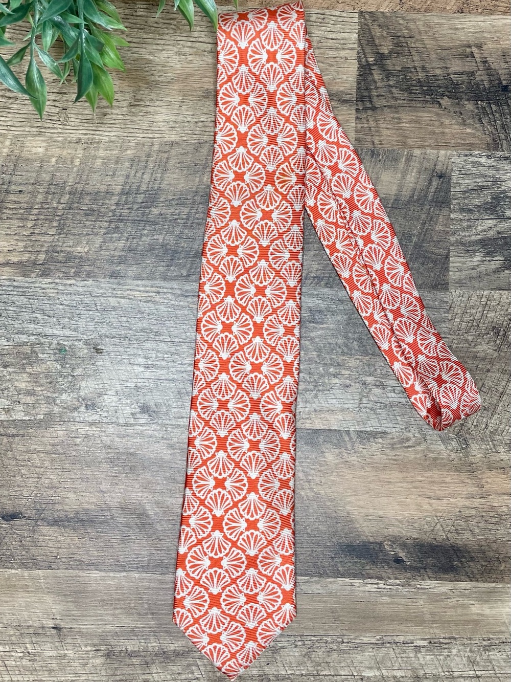 Lilly Pulitzer Via Palm Beach Shell Silk Tie orange